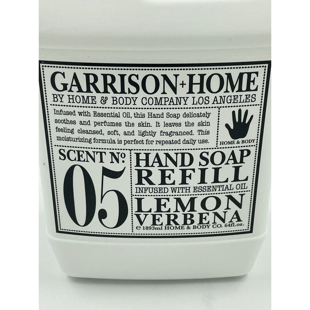 Garrison + Home No. 5  LEMON VERBENA Foaming Hand Soap Refill 64 oz W Eucalyptus - Picture 5 of 6